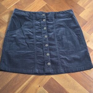 Aventura Charcoal Button-Front Mini Skirt